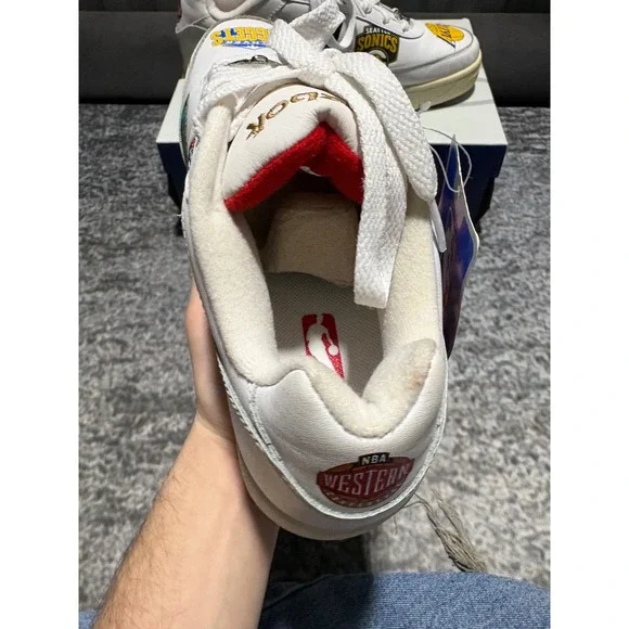 Vintage Reebok Downtime Low NBA Sneakers Western Conference Size 8.5 White